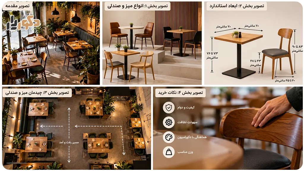 بهترین میز و صندلی برای رستوران کوچک