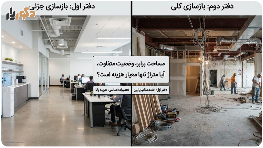 هزینه هر بخش از بازسازی دفتر کار چقدر است؟