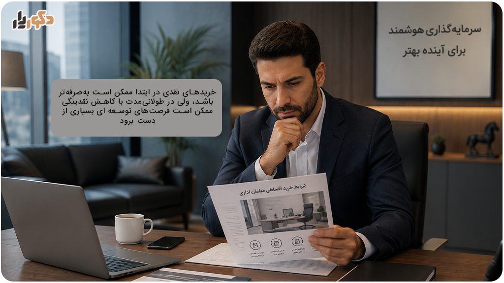 چه زمانی فروش اقساطی مبلمان اداری بهترین انتخاب است؟